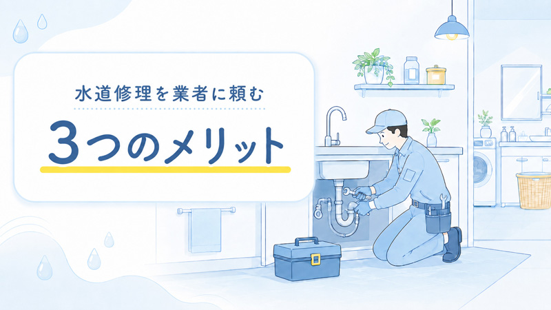 水道修理を業者に頼む3つのメリット